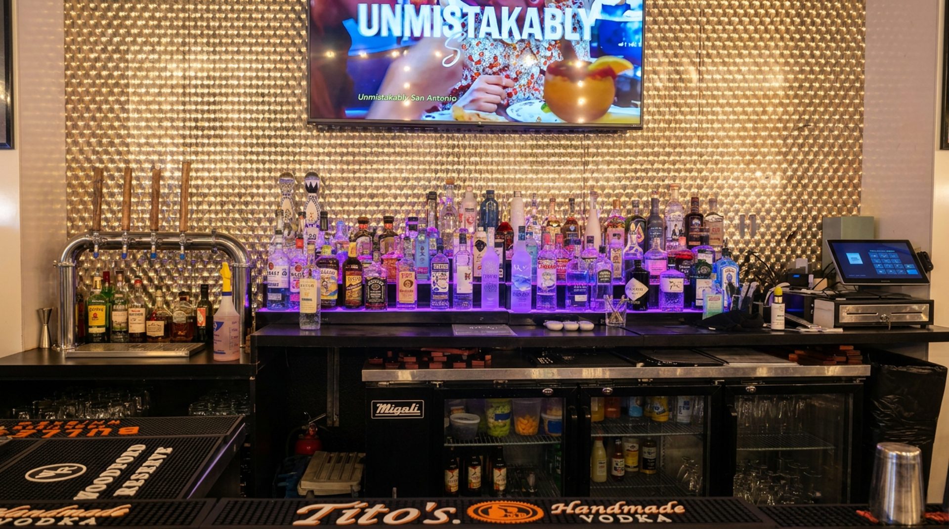 A real bar, stocked to match