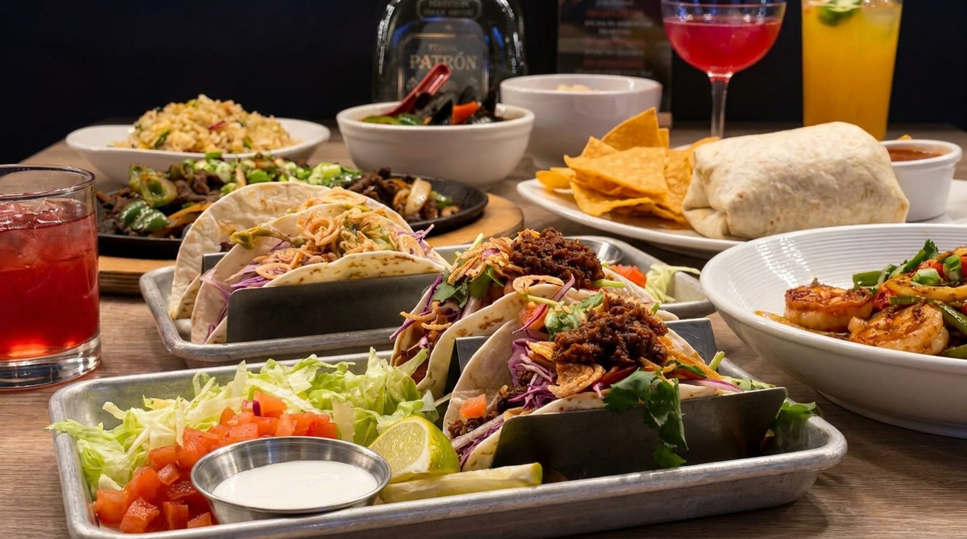Fusion food and drinks, all in
