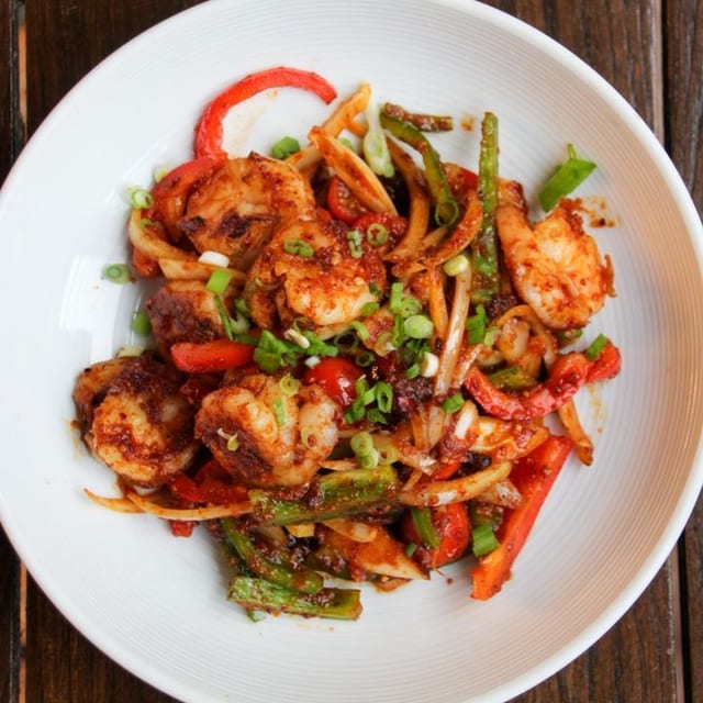 Shrimp Saltado.